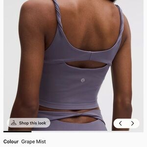 Purple Athletic Tank Top with leggings